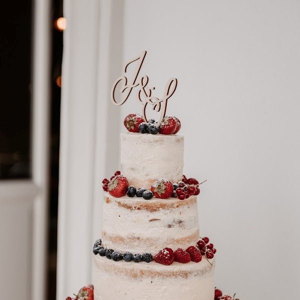Cake Topper Initialen - Tortendeko Hochzeit