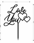 Cake Topper love you - Suzu Papers