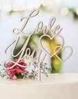Cake Topper Love you - Suzu Papers
