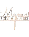 Cake Topper Mama du bist wunderbar - Suzu Papers