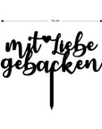Cake Topper Mit Liebe gebacken - Suzu Papers