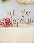Cake Topper Mit Liebe gebacken - Suzu Papers