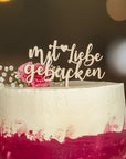 Cake Topper Mit Liebe gebacken - Suzu Papers