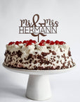 Torten Topper Hochzeit Mr & Mrs personalisiert - Suzu Papers