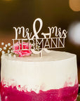 Torten Topper Hochzeit Mr & Mrs personalisiert - Suzu Papers