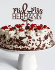 Torten Topper Hochzeit Mr & Mrs personalisiert - Suzu Papers