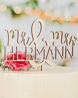 Torten Topper Hochzeit Mr & Mrs personalisiert - Suzu Papers