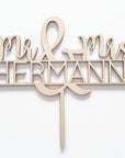 Torten Topper Hochzeit Mr & Mrs personalisiert - Suzu Papers