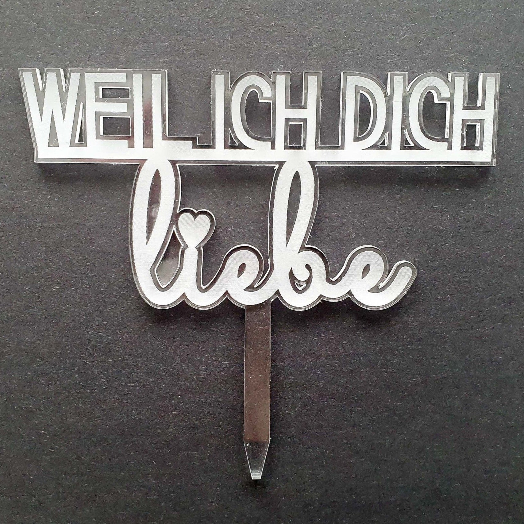 Weil ich dich liebe Cake Topper - Suzu Papers