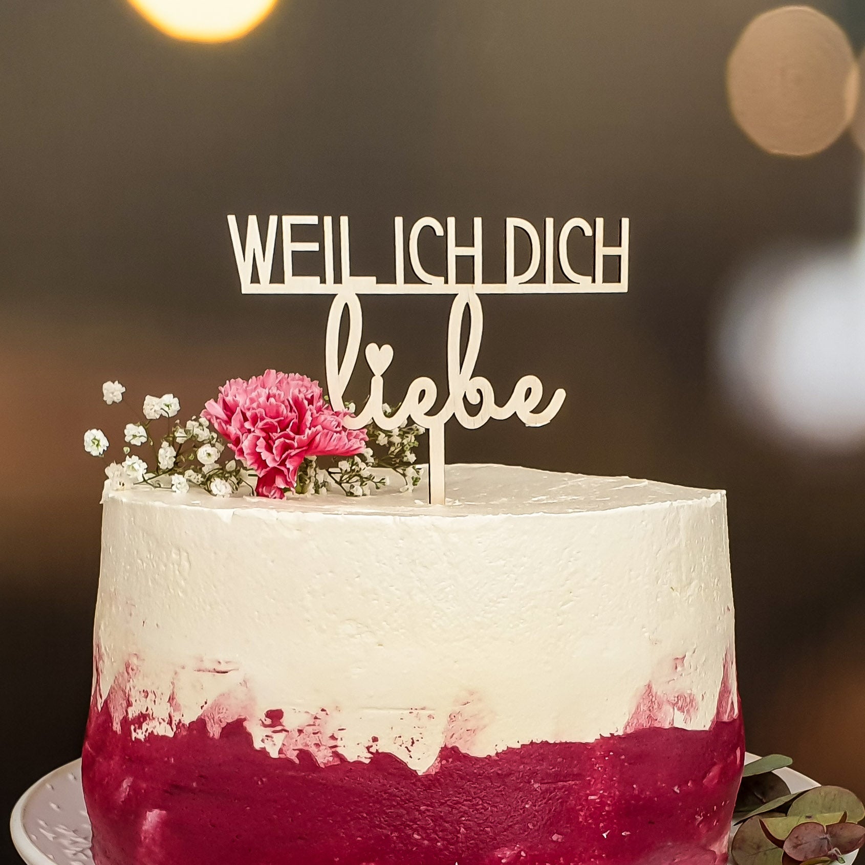 Weil ich dich liebe Cake Topper - Suzu Papers