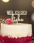 Weil ich dich liebe Cake Topper - Suzu Papers