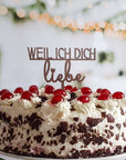Weil ich dich liebe Cake Topper - Suzu Papers