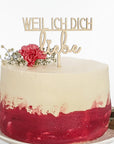 Weil ich dich liebe Cake Topper - Suzu Papers