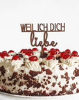 Weil ich dich liebe Cake Topper - Suzu Papers