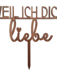 Weil ich dich liebe Cake Topper - Suzu Papers