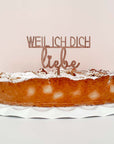 Weil ich dich liebe Cake Topper - Suzu Papers