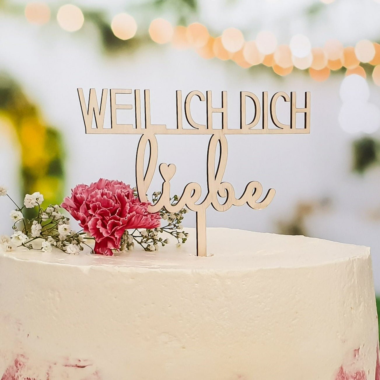 Weil ich dich liebe Cake Topper - Suzu Papers