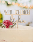 Weil ich dich liebe Cake Topper - Suzu Papers