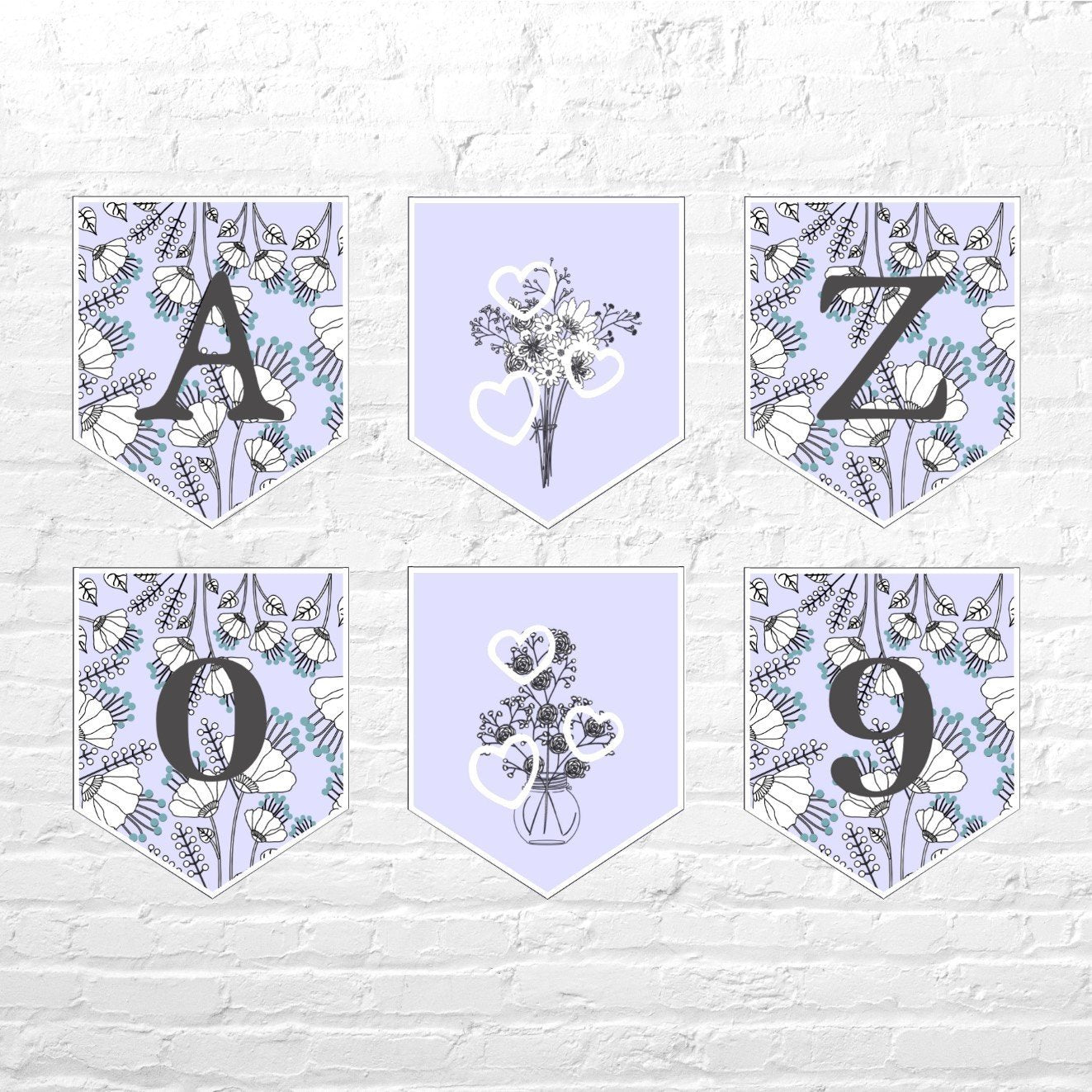 DIY Wimpelkette Clipart - Banner zum Selbstausdrucken - Suzu Papers