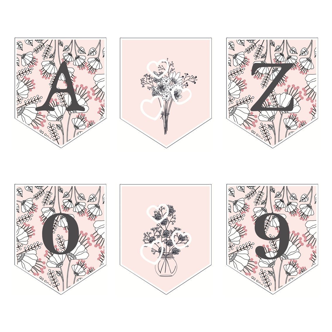 DIY Wimpelkette Clipart - Banner zum Selbstausdrucken - Suzu Papers