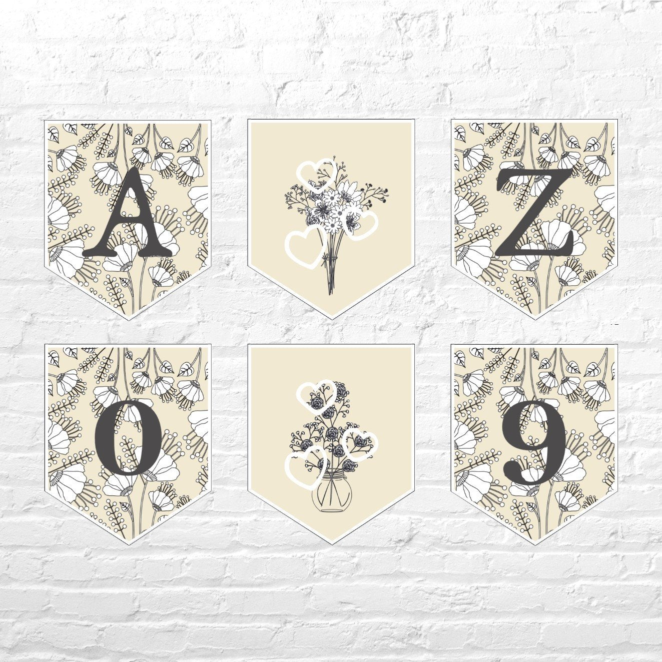 DIY Wimpelkette Clipart - Banner zum Selbstausdrucken - Suzu Papers