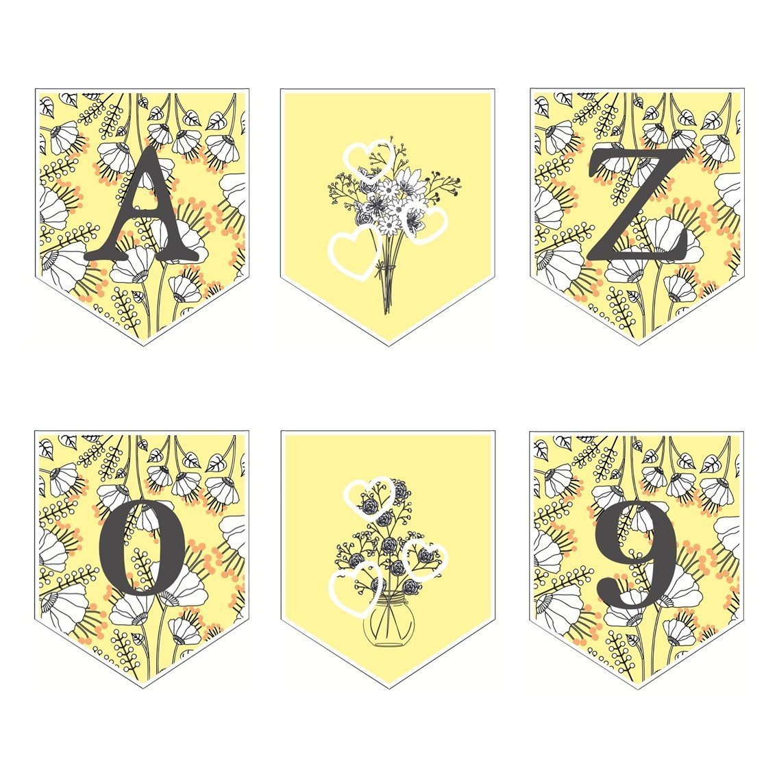 DIY Wimpelkette Clipart - Banner zum Selbstausdrucken - Suzu Papers