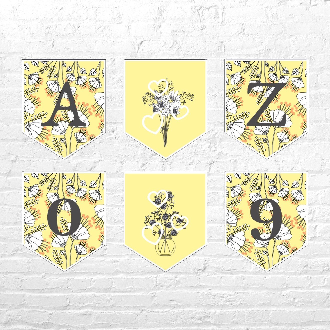 DIY Wimpelkette Clipart - Banner zum Selbstausdrucken - Suzu Papers