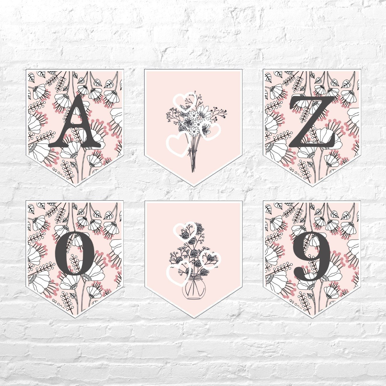 DIY Wimpelkette Clipart - Banner zum Selbstausdrucken - Suzu Papers