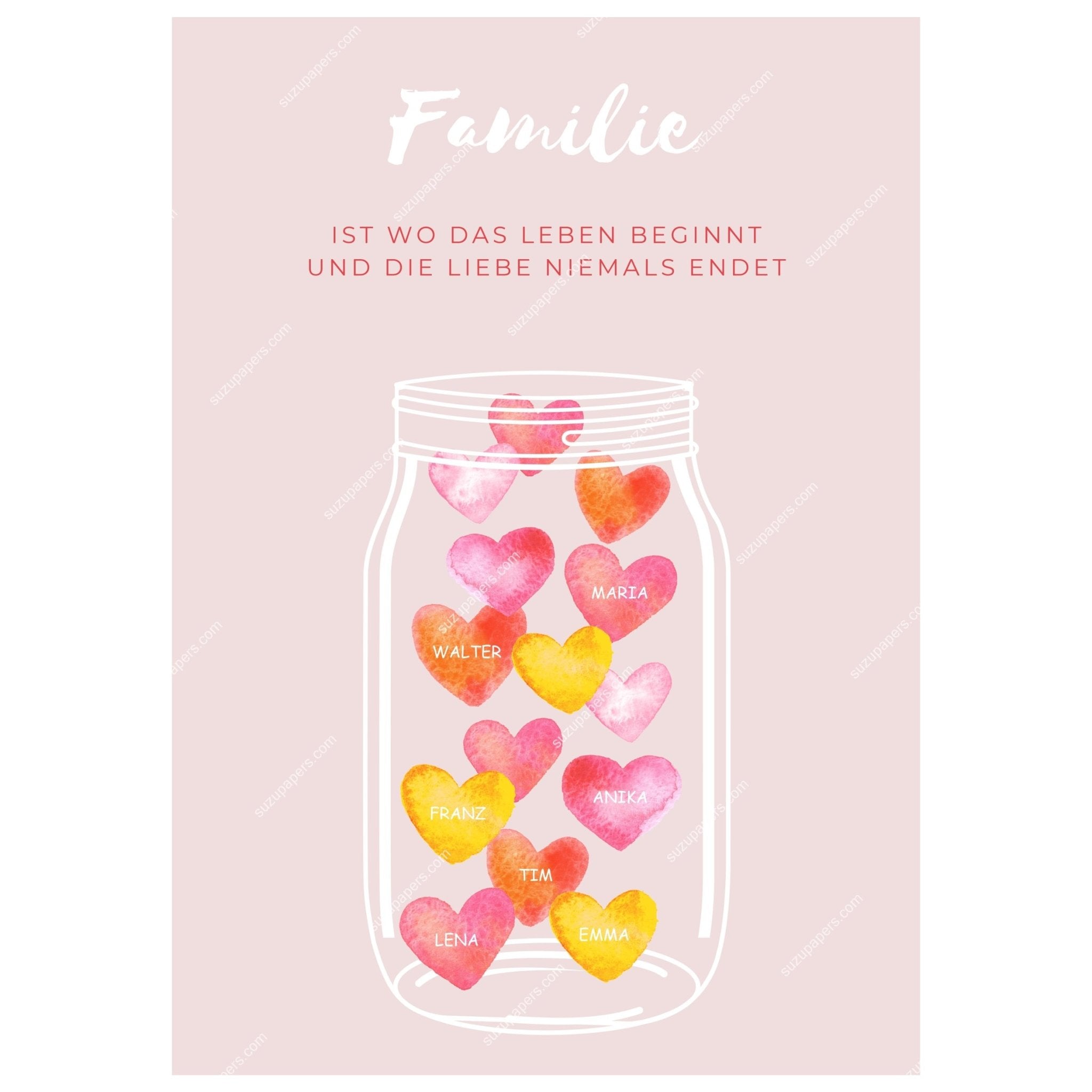 DIY Familienposter Family - Suzu Papers