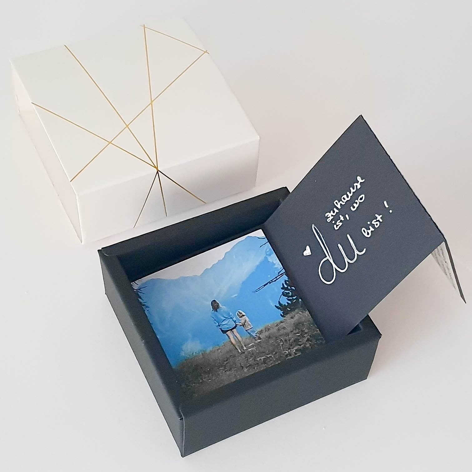 DIY Fotoalbum Geschenkbox Happy Birthday Geburtstagsgeschenk mit Fotos - Suzu Papers
