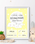DIY Geburtsposter personalisiert zum selber Ausdrucken - Suzu Papers