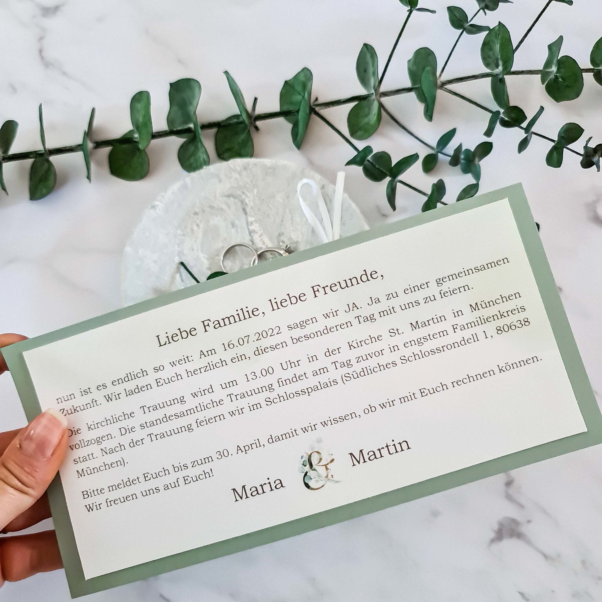 DIY Template Hochzeitseinladungen Eukalyptus - Suzu Papers