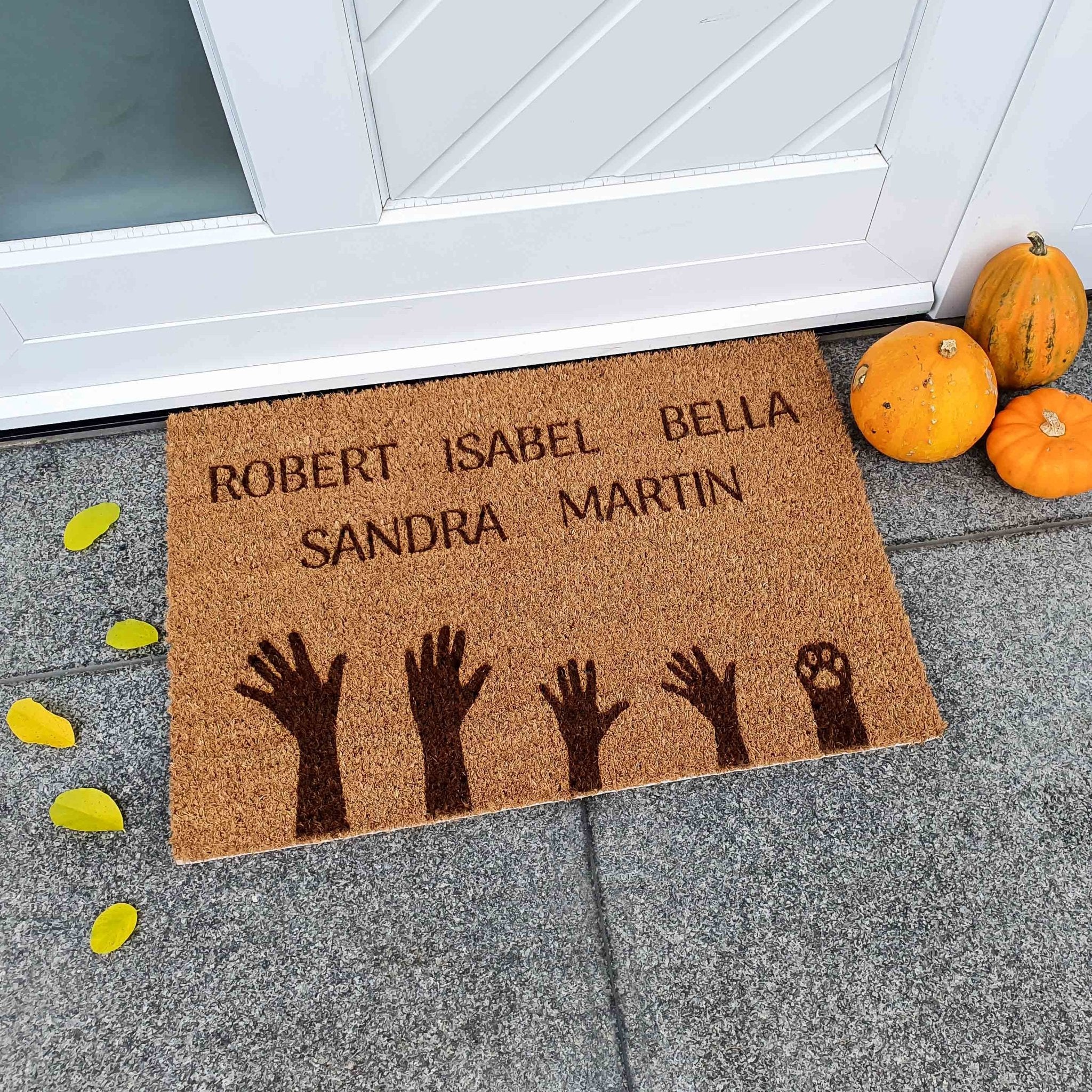 Fußmatte mit Namen und Pfoten - Suzu Papers