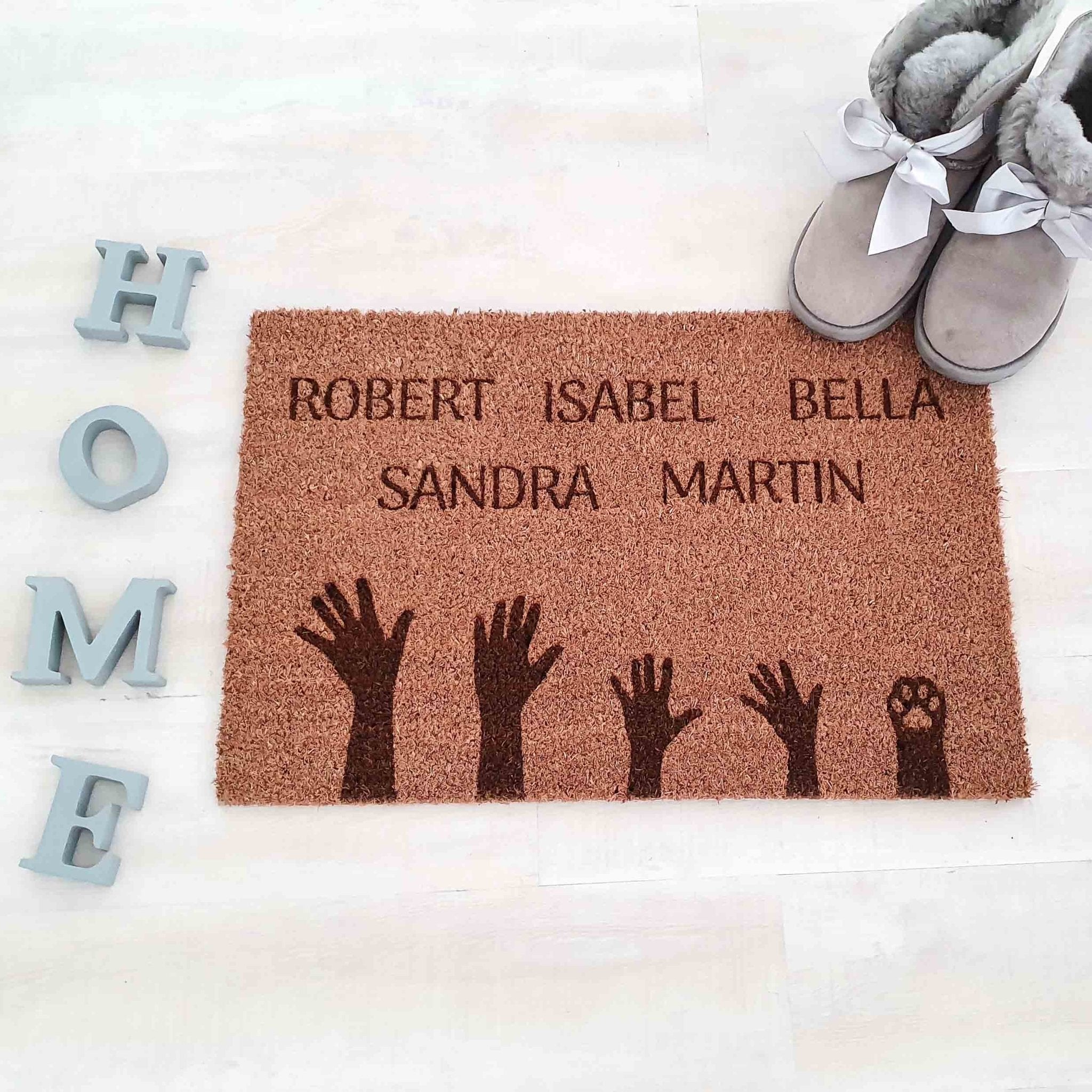 Fußmatte mit Namen und Pfoten - Suzu Papers