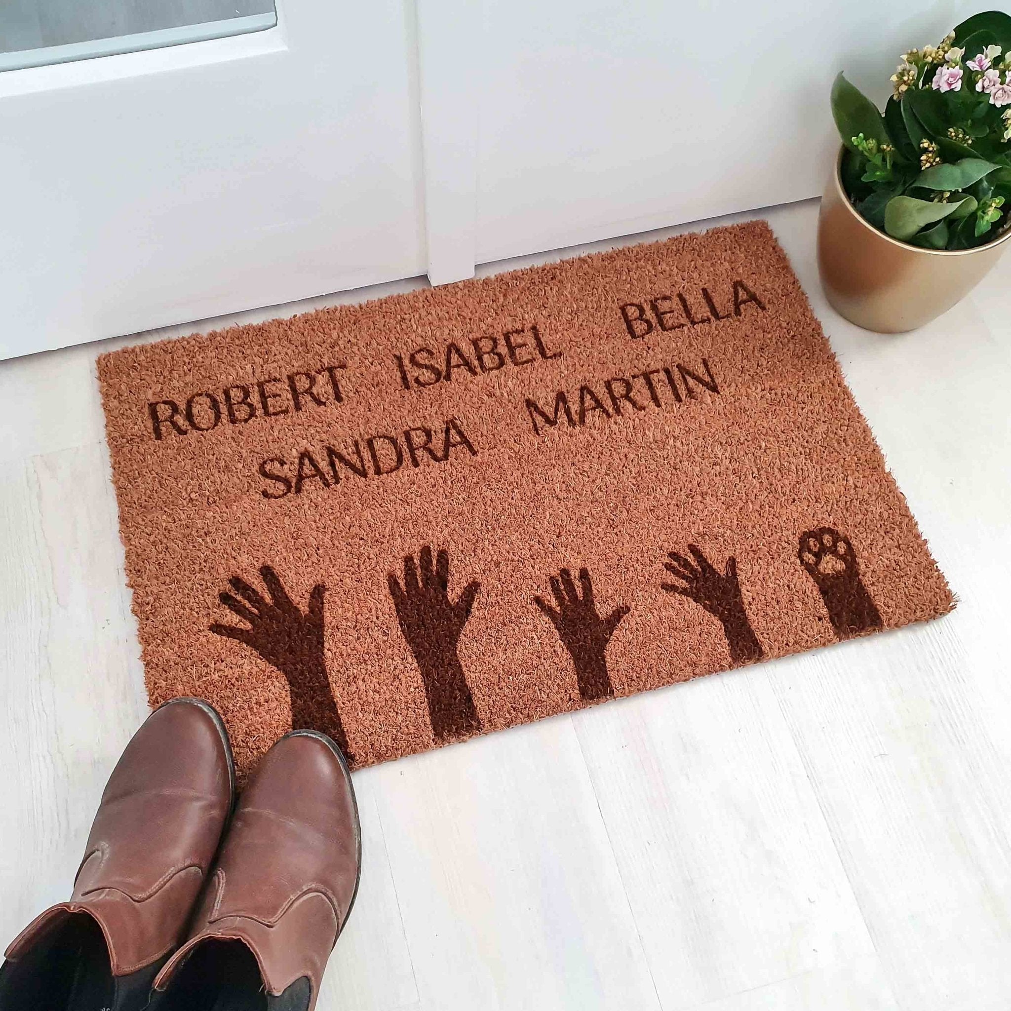 Fußmatte mit Namen und Pfoten - Suzu Papers
