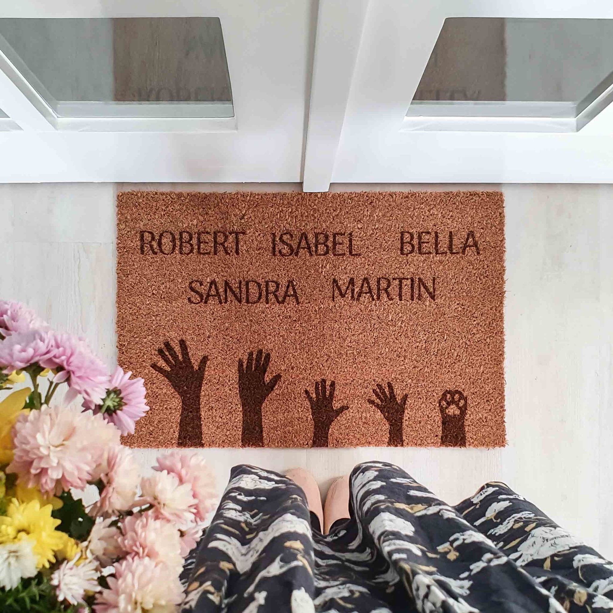 Fußmatte mit Namen und Pfoten - Suzu Papers