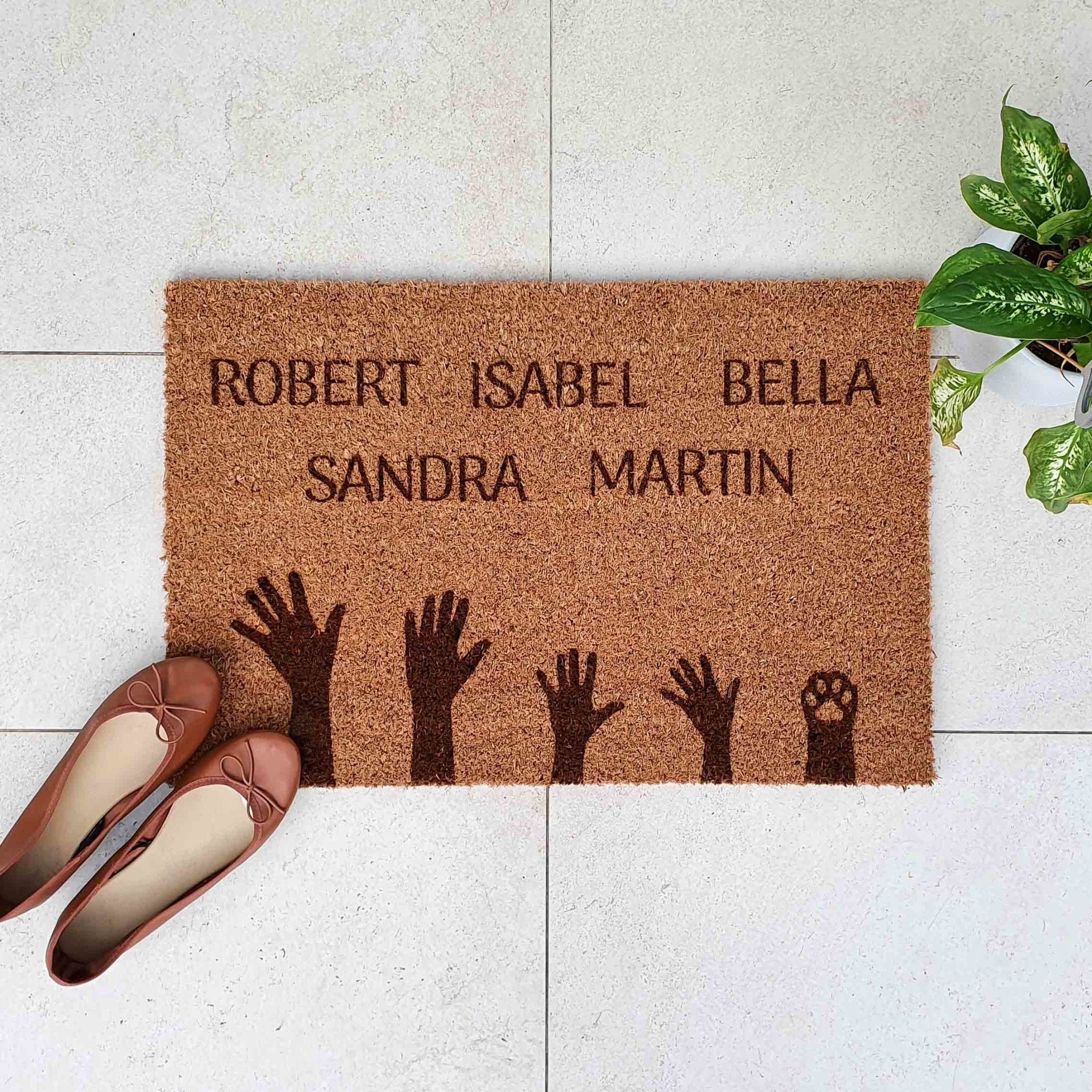 Fußmatte mit Namen und Pfoten - Suzu Papers