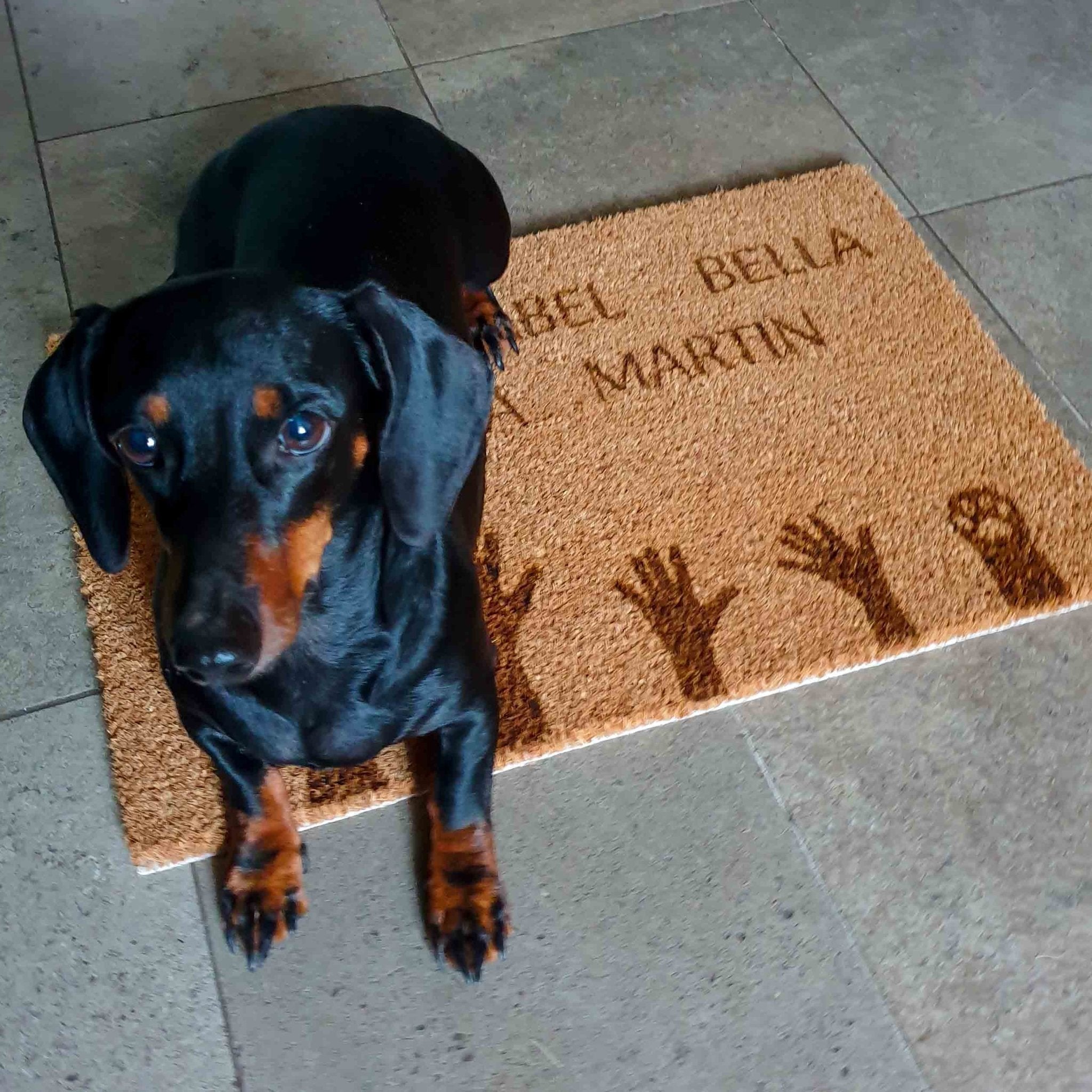 Fußmatte mit Namen und Pfoten - Suzu Papers