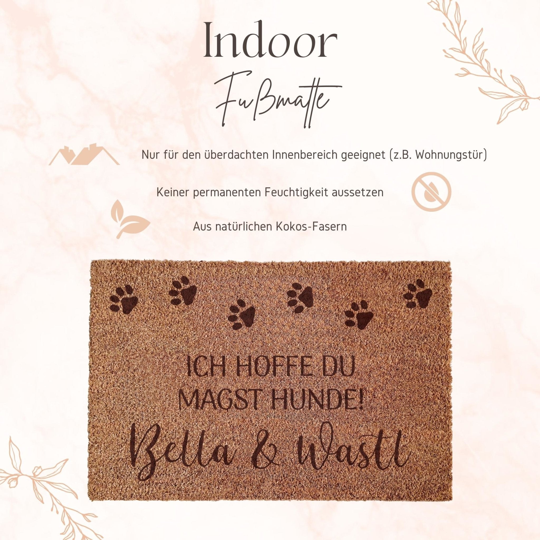 Fußmatte Hund personalisiert - Suzu Papers