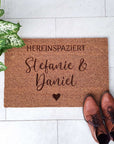 Fußmatte mit Namen für Paare - Suzu Papers