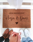 Fußmatte mit Namen für Paare - Suzu Papers