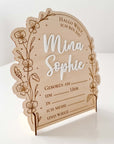 Geburtsschild Holz - Suzu Papers