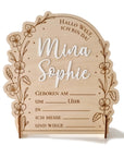 Geburtsschild Holz - Suzu Papers