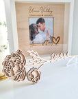 Holzblume Deko personalisiert - Blumen Valentinstag Geschenk für sie - Suzu Papers