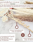 Holzblume Deko personalisiert - Blumen Valentinstag Geschenk für sie - Suzu Papers