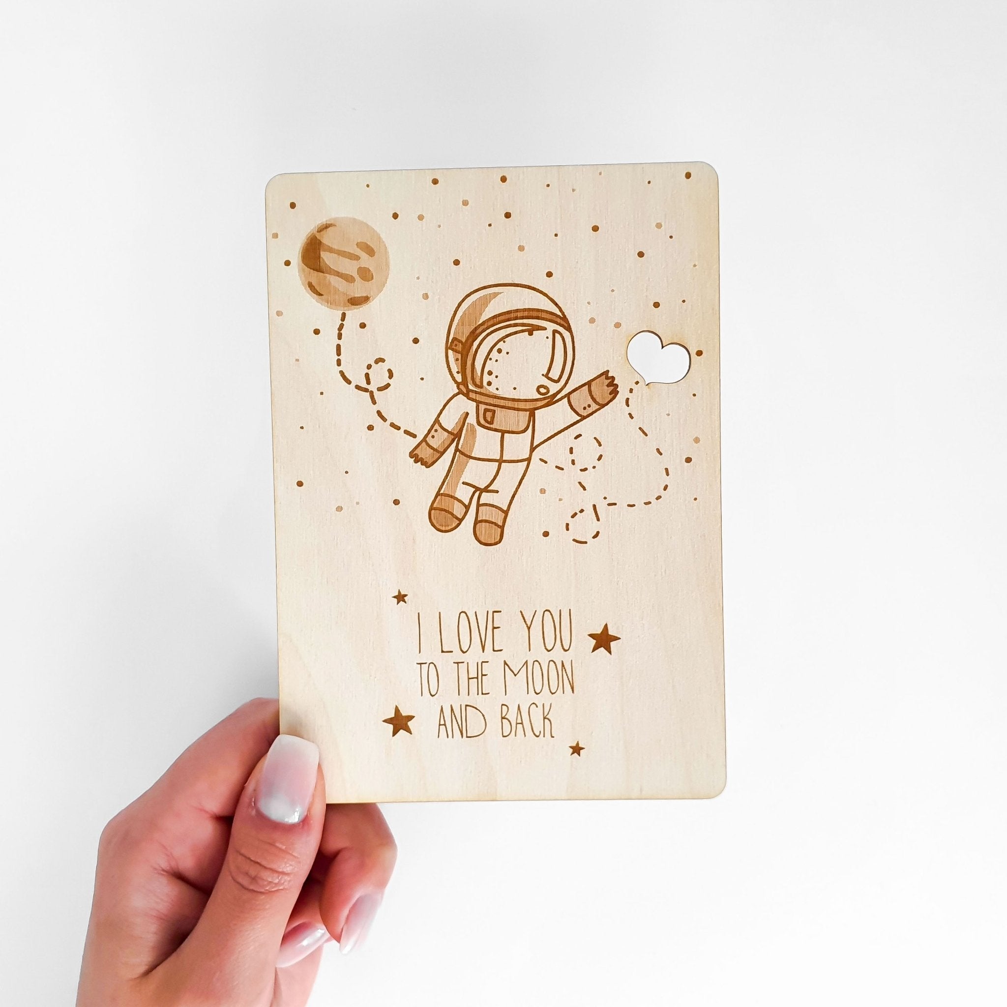 I love you to the moon and back - Valentinstag Karte - Suzu Papers