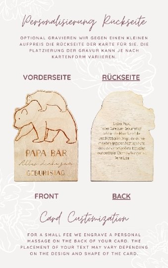 Vatertag Bär Karte | Geburtstagskarte Papabär - Suzu Papers