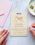 Geburtstagskarte Schwester personalisiert aus Holz - Suzu Papers