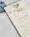 Geburtstagskarte Schwester personalisiert aus Holz - Suzu Papers
