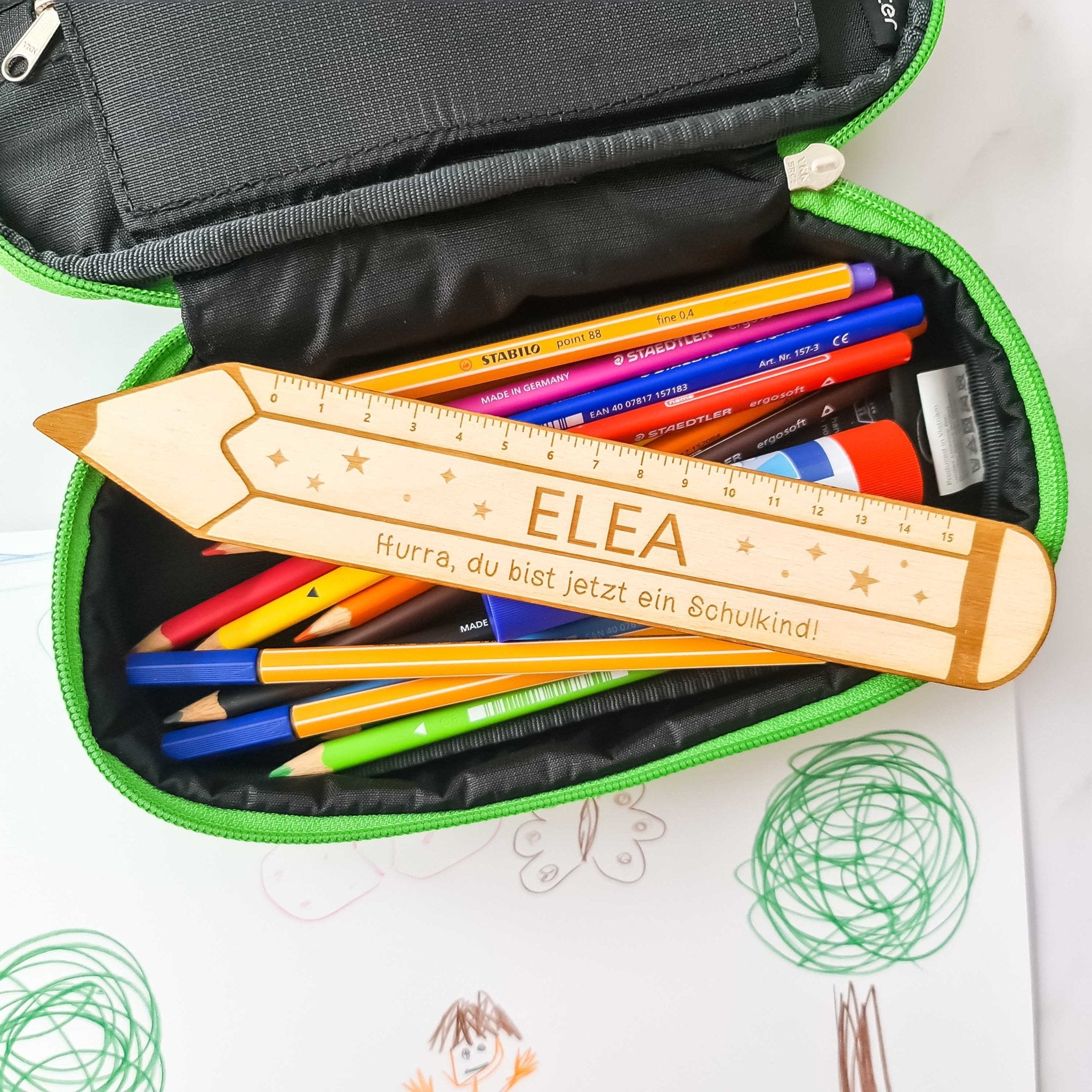 Lineal Schulanfang - Personalisierte Geschenke Schulanfang - Suzu Papers